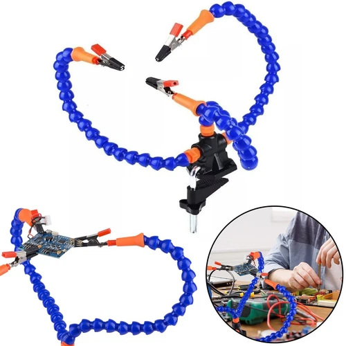 3 Flexible Arme Clamp Swivel Solder Helfende Hände Löten Dritte Hand Werkzeug
