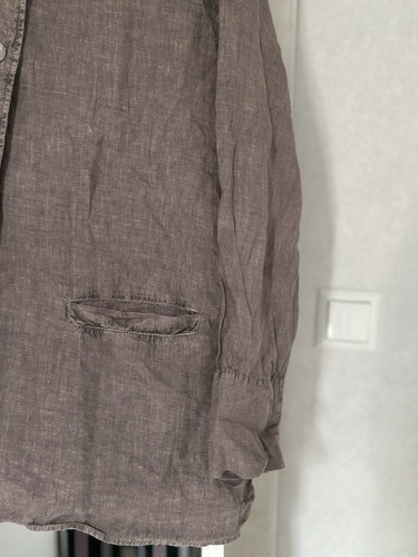 OSKA Women’s Linen Avant Garde Asymmetrical Four Button Jacket Size L Rare - Picture 5 of 9