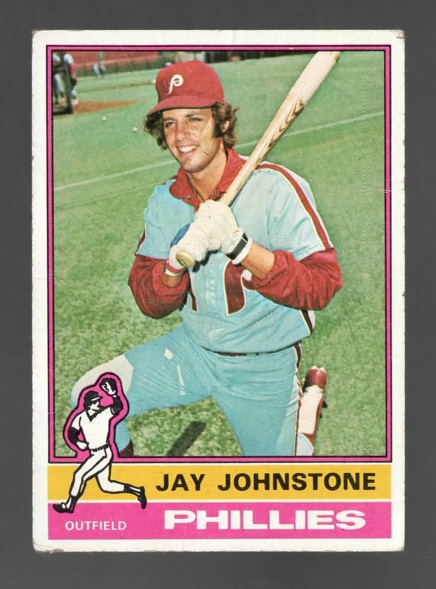 1976 Topps Jay Johnstone Philadelphia Phillies #114 Good (crease)