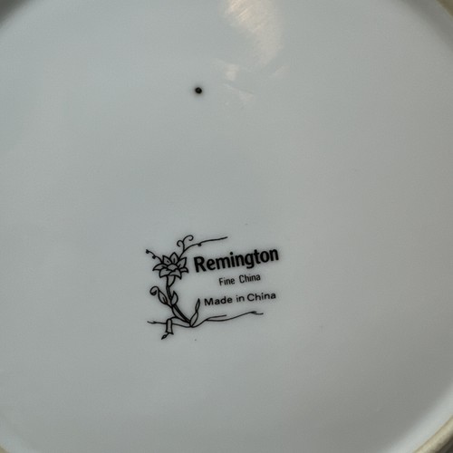 Remington Red Sea Fine China Dinner Plate Flowers Border Gold Trim - Picture 5 of 6