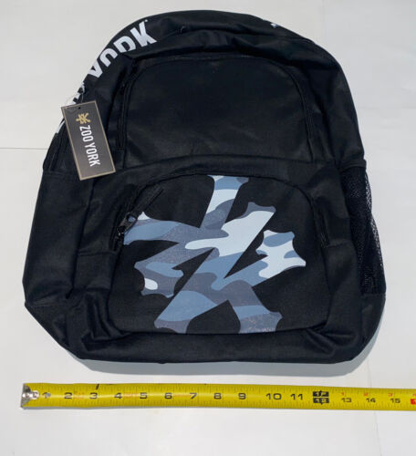 Zoo York ZY Herren OSFM Rucksack schwarz weiß & Camo Logo Reißverschluss Daypack NY Skate - Bild 7 von 12