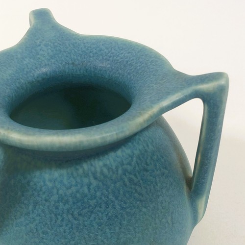Rookwood Pottery 1918 Arts & Crafts Art Deco Robin Egg Blue Small Vase 3 Handles - Picture 4 of 8