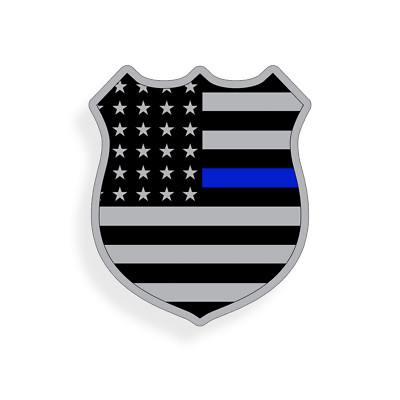 Graphics and More Thin Blue Line Decal Sheet of 4 Window Bumper Laptop Stickers Police