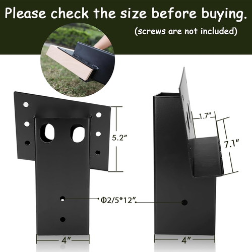 Elevator Bracket, Deer Stand Brackets 4X4, Deer Blind Bracket with Powder Coatin - Picture 2 of 6