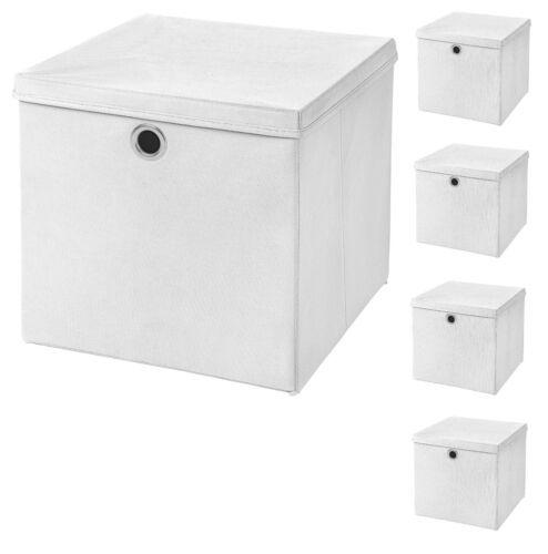 5 PIEZAS 32x32x32 Caja de Almacenamiento Tapa Cesta Cesta de Inserción Caja Plegable Caja Cajas - Imagen 34 de 77