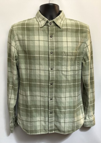 Camicia HIROSHI KATO $198 Made in USA uomo M THE RIPPER vintage flanella a quadri verde - Foto 5 di 19