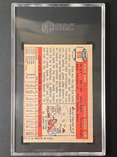 1957 Topps Ernie Banks #55 SGC 2 - Picture 2 of 2