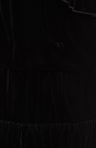 Joie Kolda B Silk Blend Velvet Ruffle Shift Black Dress Sz Medium Summer NWT - Picture 5 of 6