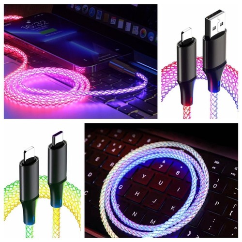 66W 6A RGB Streamer Glowing Line RGB RGB Fast Charging Cable Data Transmission