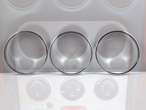 Per Alfa Romeo GTV Spider 98-03 Anelli Alluminio Strumenti Strumentazione x3 - Bild 2 von 9