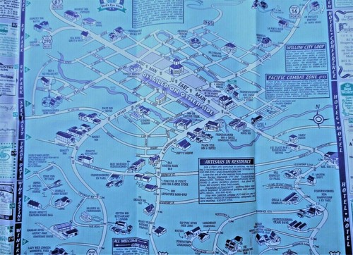 FREDERICKSBURG, TEXAS 17" x 22" mapa de calles/horario de eventos junio 2004 - mayo 2005 - Imagen 3 de 3