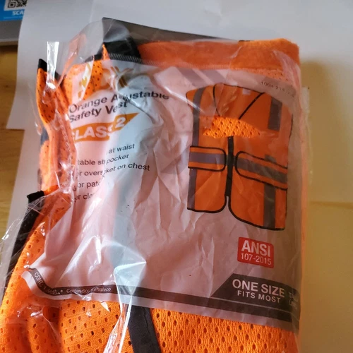  HDX Highly Visible Reflective Orange Safety Vest Class 2. - product listing photo