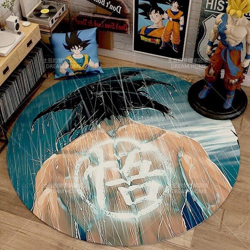 Dragon Ball Z Goku Round Carpets Floor Rugs Bedroom Decor Doormat Non-slip Mats - Picture 40 of 45