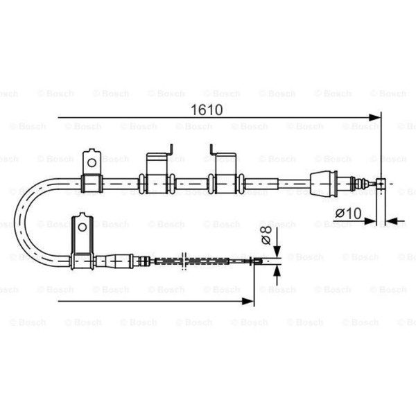 Bosch Handbremsseil Bremsseil Hinten Links Passend FüR Hyundai Getz TB-image