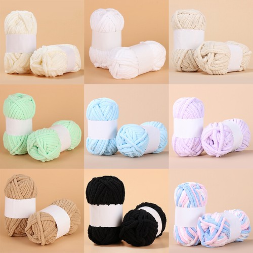 Hilo de lana suave de ganchillo de chenilla súper grueso de 50 g grueso para tejer a mano - Imagen 20 de 33