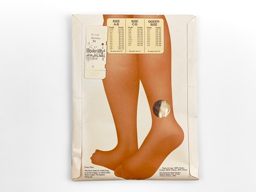 VTG Underalls Pantyhose & Panties All in One Beige Brief Suntan Leg Size A-B NOS - Picture 5 of 7