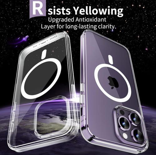 3 in 1 trasparente magnetico per custodia max iPhone 14 Pro e protezione obiettivo fotocamera 2x - Foto 6 di 8