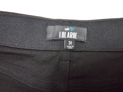NEW RELEASE LuLaRoe Denim Boyfriend Shorts Size 34 Black Dark Wash Nwt - Picture 6 of 8