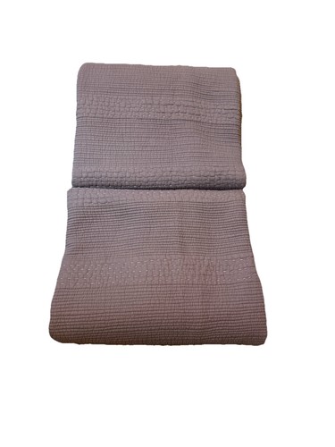 Rachel Zoe King 100% Cotton Shell & Fill Stitched Quilt 106x92" Solid Made India - Picture 2 of 12