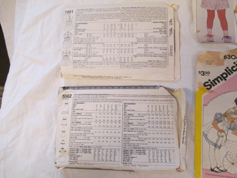 Vintage Lot Of 6 Assorted Children's Sewing Patterns - Image 4 of 4
