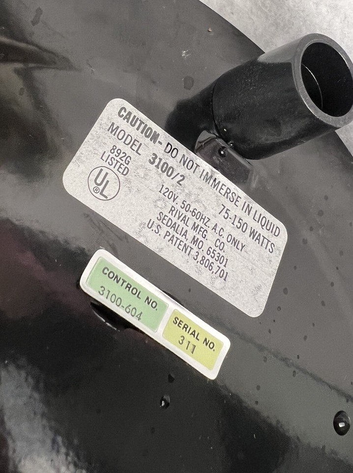 Vintage 1970s Rival Crock Pot Slow Cooker 3.5 qt Avocado Green Model