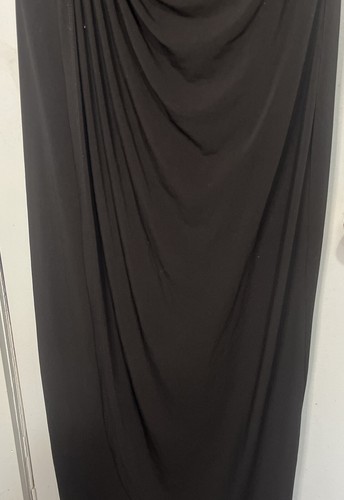 Connected Apparel Red Black Laced Draped Lined Sheath Dress Women Size 14 - Picture 4 of 10