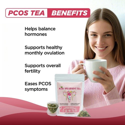 PCOS Spearmint Tea for Female, Hormone Balance Tea | free 10 Teabags - Picture 3 of 6