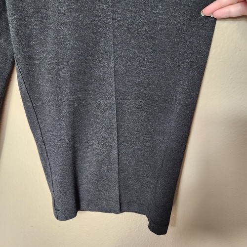 Eileen Fisher Charcoal Gray Viscose/Spandex Wide Leg Crop Pants-Size L - Picture 2 of 7
