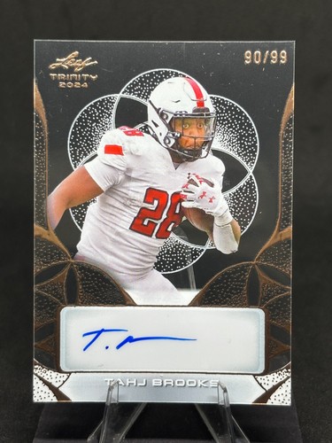 Tahj Brooks 2024 Leaf Trinity Bronze Acetate Rookie Auto /99 #CA-TB1 Texas Tech
