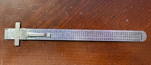 Old International Harvester 6" Metal Ruler with Metric Conversions Pocket Clip - Picture 2 of 5