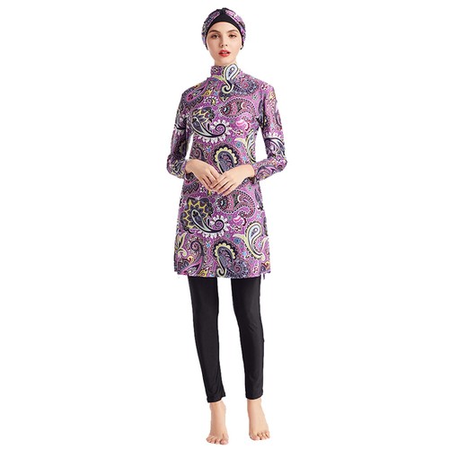 Burkini Full Cover Swimsuit Hijab Swimwear Muslim Women Islamic Modest Beachwear - Picture 11 of 166
