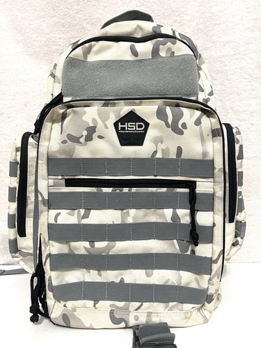 HighSpeedDaddy HSD Dad Windeltasche Rucksack mit Wickelmatte - arktisch tarnfarben