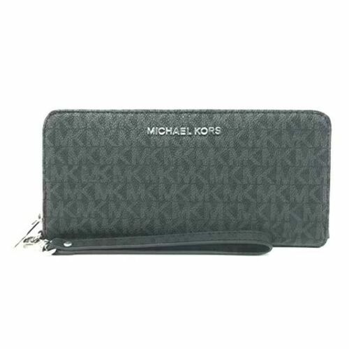 Michael Kors Long Zip Around Wallet Wristlet Leather or PVC Clutch Phone Holder - Picture 75 of 294