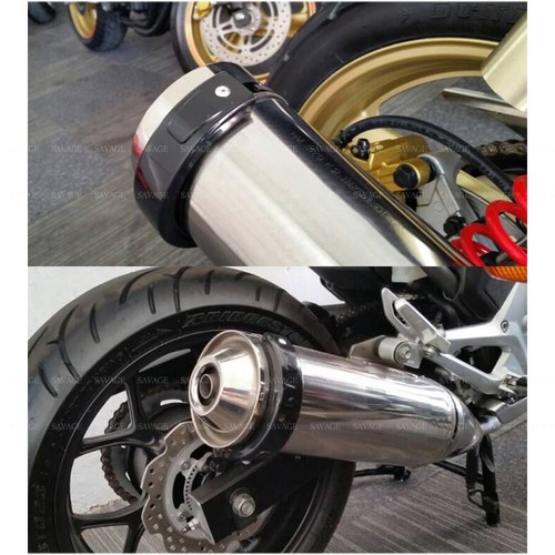 Round/Oval Akrapovic Exhaust Protector Can Cover Universal Motorbike 100mm-140mm - Picture 6 of 6
