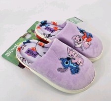 Disney Rare Lilo Stitch Slip On House Slippers Medium Women 7/8 Valentines Love