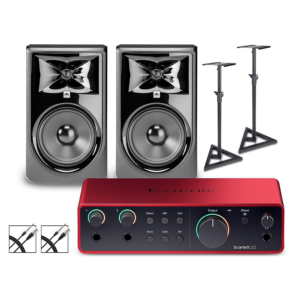 Студийные мониторы/подставки/кабели Focusrite Scarlett 2i2 Gen 4 -JBL 3-й серии 308MKII