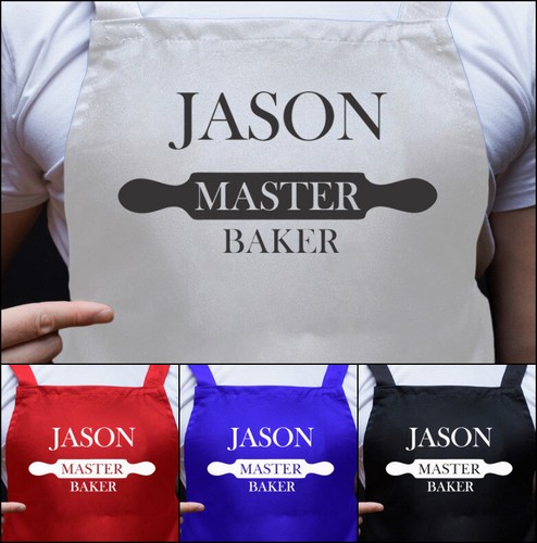 Personalised BIB Apron Pocket Kitchen Workwear Chef Printed Custom Text - Picture 8 of 21