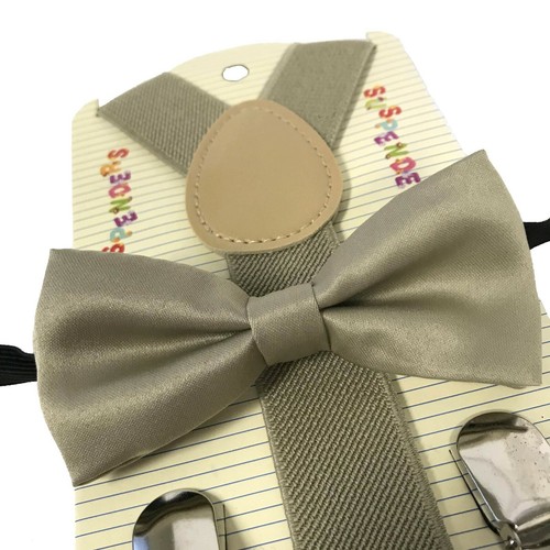 Polka Dot Suspender + Bow Tie Matching Colors Sets for Boys Girls Kids Baby - Picture 63 of 73