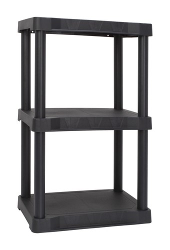 Plastic 3-Tier Home Garage Storage Shelf Heavy Duty Display Unit Rack - Picture 8 of 9