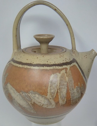 RARE Early Wishon Harrell Studio Pottery Hand Thrown Stoneware Teapot - Picture 3 of 6