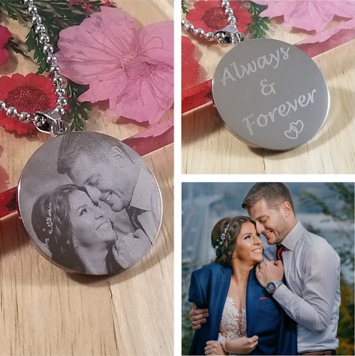 Fathers Day Gift Personalised Mens Photo Pendant Necklace, Gift for Dad, Grandad - Picture 5 of 8