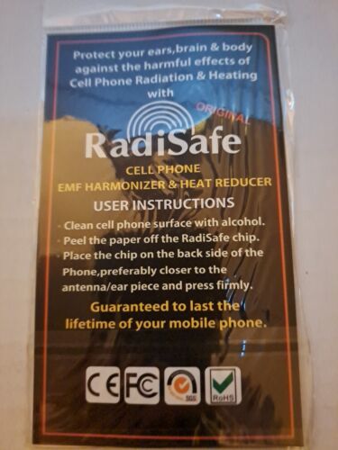 Paquete de 5 pegatinas antirradiación radisafe para teléfonos celulares - Imagen 2 de 7