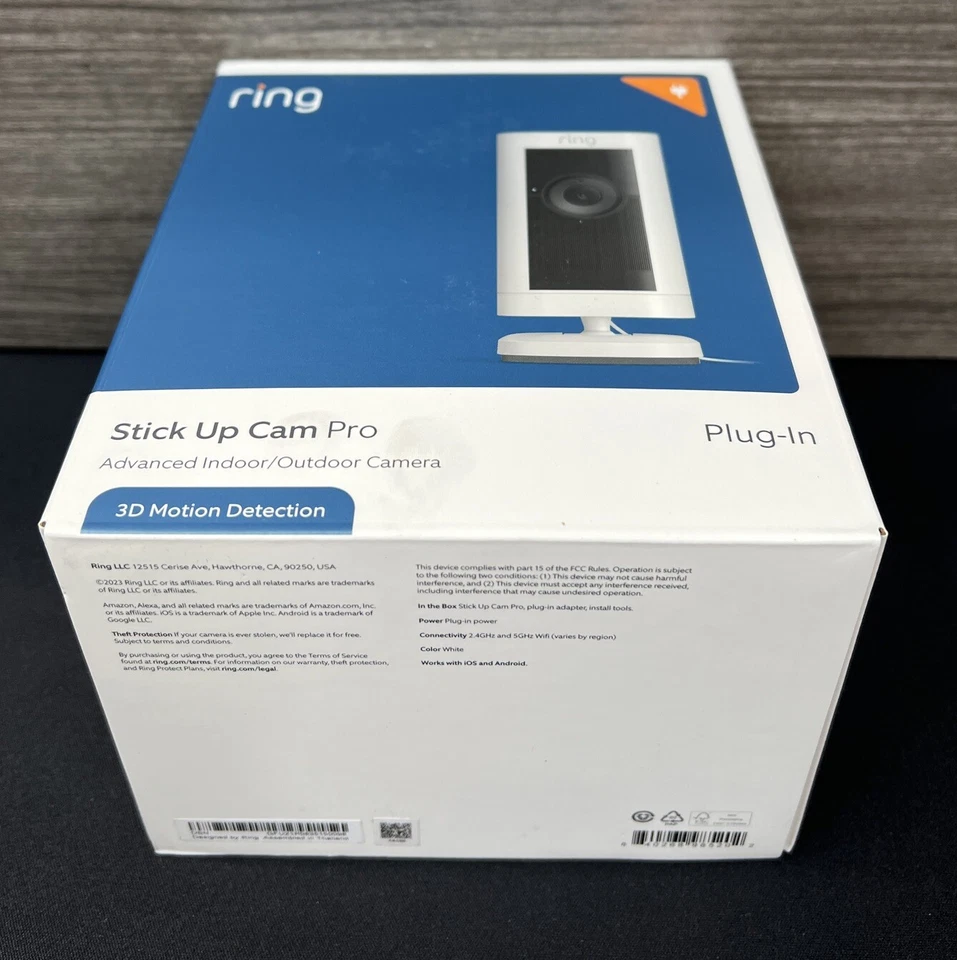 Ring - Stick Up Cam PRO Plug In Cámara de Seguridad Interior/Exterior con Movimiento 3D Foto 4 de 4