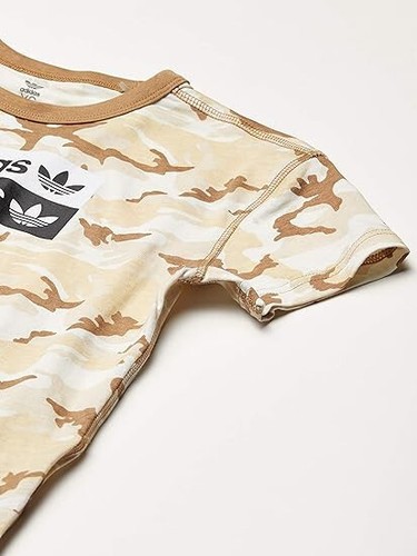Adidas Originals Kids' Big Juniors V-ocal Camo Tee size XL Beige NWT - Picture 2 of 4