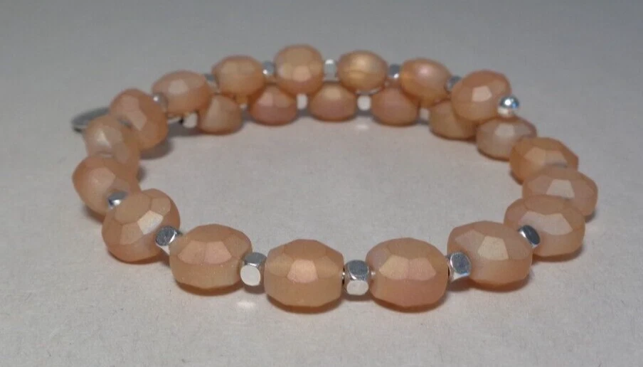 Pulsera Alex and Ani GENERATIONS Cuentas Plata Ámbar Nueva Envolvente Foto 4 de 4