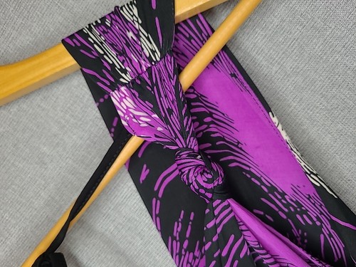 Gorgeous Teaberry Dress Long Purple Black Sash Belt Womens Size 12 - Picture 4 of 16