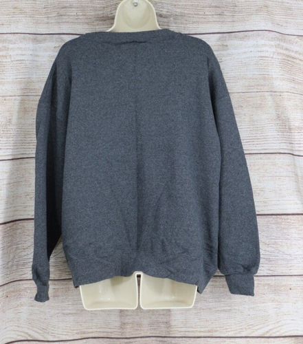 VINTAGE Hanes Her Way Womens Sz XL Crew Neck Oversize Raglan Sweatshirt Gray - Picture 5 of 6