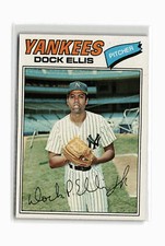 Dock Ellis Baseball #71 1977 Topps New York Yankees
