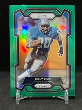 2023 Panini Prizm Billy Sims # 95 Green Prizm Detroit Lions