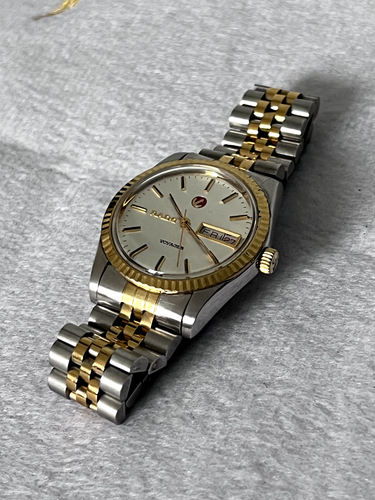 Rado Voyager 636.4002.4 Day Date Steel Gold Rare Automatic 1980s Vintage Watch - Picture 7 of 18